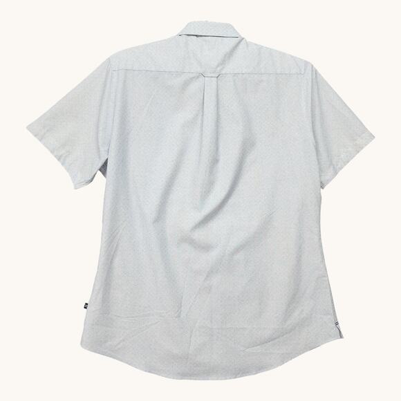 7 Diamonds Men’s Dress Shirt Large Light Blue 4-Way Stretch Short Sleeve - Picture 4 of 12